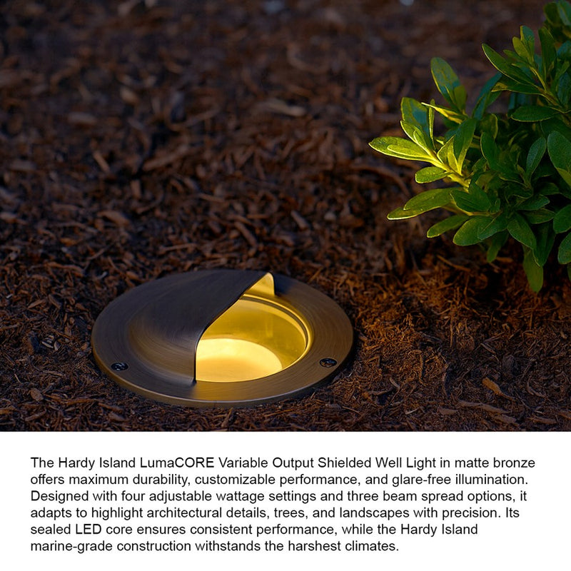 Hinkley Well 4.5in Landscape Accent Light | Traditional Matte Bronze Aluminum and Clear Lens | Outdoor Pathway & Garden Uplighting | Model 15708MZ-LMA30K