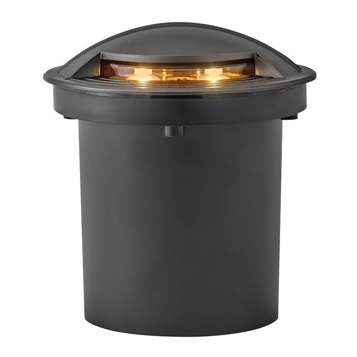 Hinkley Sparta Flare LED 7" Uni-Directional Well Light, Stainless Steel Black/Frost