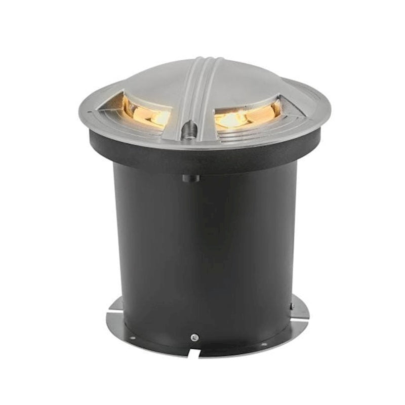 Hinkley Flare Quad 6in Landscape Well Light | Modern Stainless Steel and Frosted Glass | Outdoor Path & Garden Accent | 4W LED 10 Lumens | Model 15740SS
