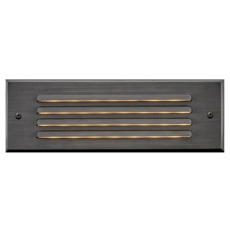 Hinkley Lighting Louvered BrickLandscape Deck/Patio, Black/Etched Lens