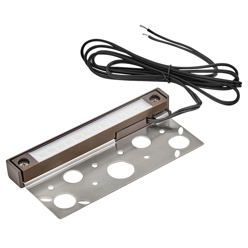 Hinkley Presto 0.75in 1-Light Landscape Light | Industrial Matte Bronze Brass and Frosted Composite PC | Outdoor Pathway & Step Wall | Model 15774MZ