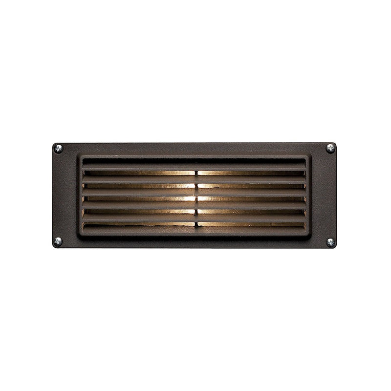 Hinkley Deck Louvered 1-Light Deck Light | Bronze Die-Cast Aluminum | Outdoor Step & Stair Lighting | 250 Lumens 2700K Wet Rated | Model 1594BZ-LL