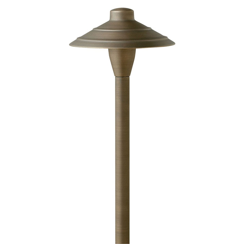 Hinkley Hardy Island 7in 1-Light Path Light | Cast Brass Matte Bronze | Landscape Walkway & Garden Path | 7 x 7 x 16 in, 150 Lumens | Model 16004MZ-LL
