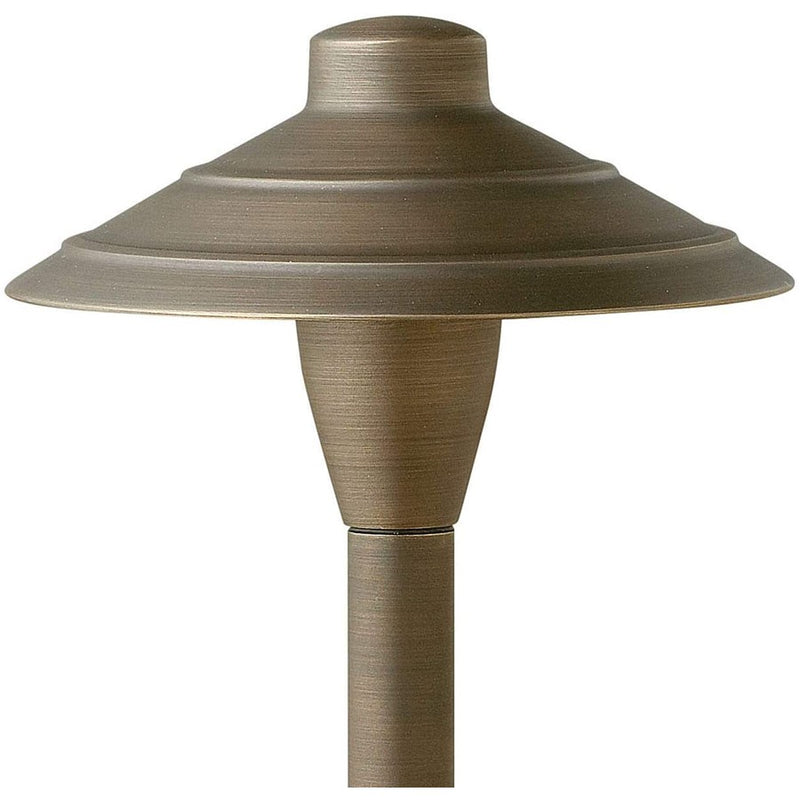 Hinkley Hardy Island 7in 1-Light Path Light | Cast Brass Matte Bronze | Landscape Walkway & Garden Path | 7 x 7 x 16 in, 150 Lumens | Model 16004MZ-LL