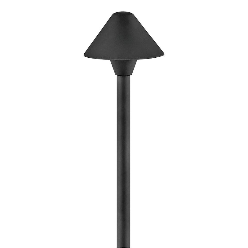 Hinkley Springfield 16in 1-Light Landscape Path Light | Industrial Black Aluminum | Garden & Walkway Accent | 5 x 5 x 16 in | Model 16016BK-LL