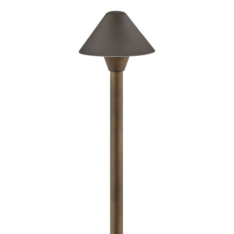 Hinkley Springfield 16in 1-Light Landscape Path Light | Industrial Black Aluminum | Garden & Walkway Accent | 5 x 5 x 16 in | Model 16016BK-LL