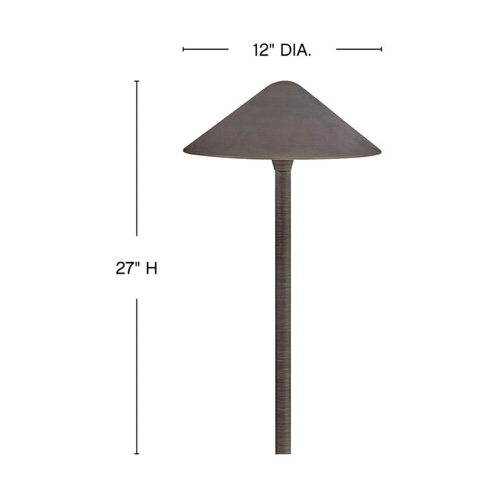Hinkley Hardy Island 1Lt Path Light, Matte Bronze