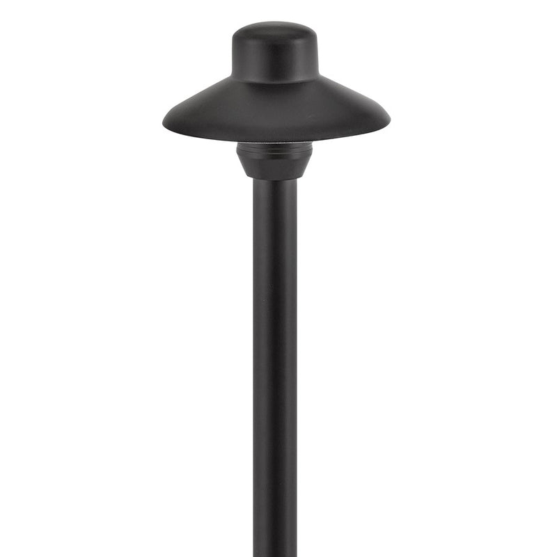 Hinkley Hardy Island 15in 1-Light LED Path Light | Traditional Brass Satin Black and Frosted Acrylic | Outdoor Walkway & Garden | 4.5 | Model 16050BSK-LL