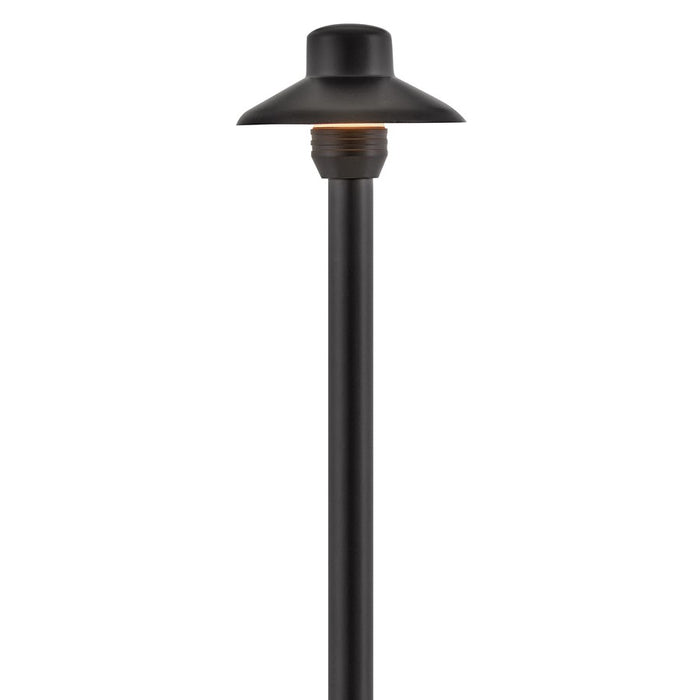 Hinkley Hardy Island 1Lt 15" LED Path Light, Brass Black/Frost Acrylic