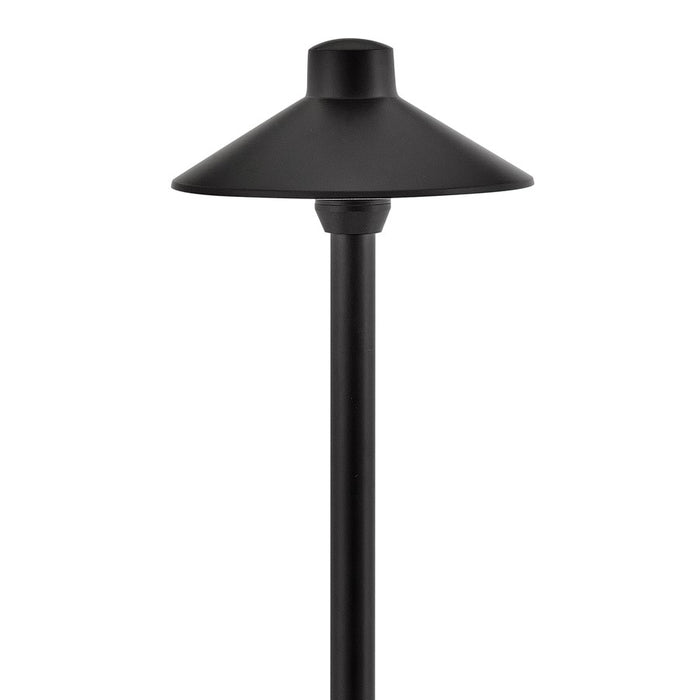 Hinkley Hardy Island 1Lt 17" LED Path Light, Brs Blk/Frost Acrylic - 16055BSK-LL