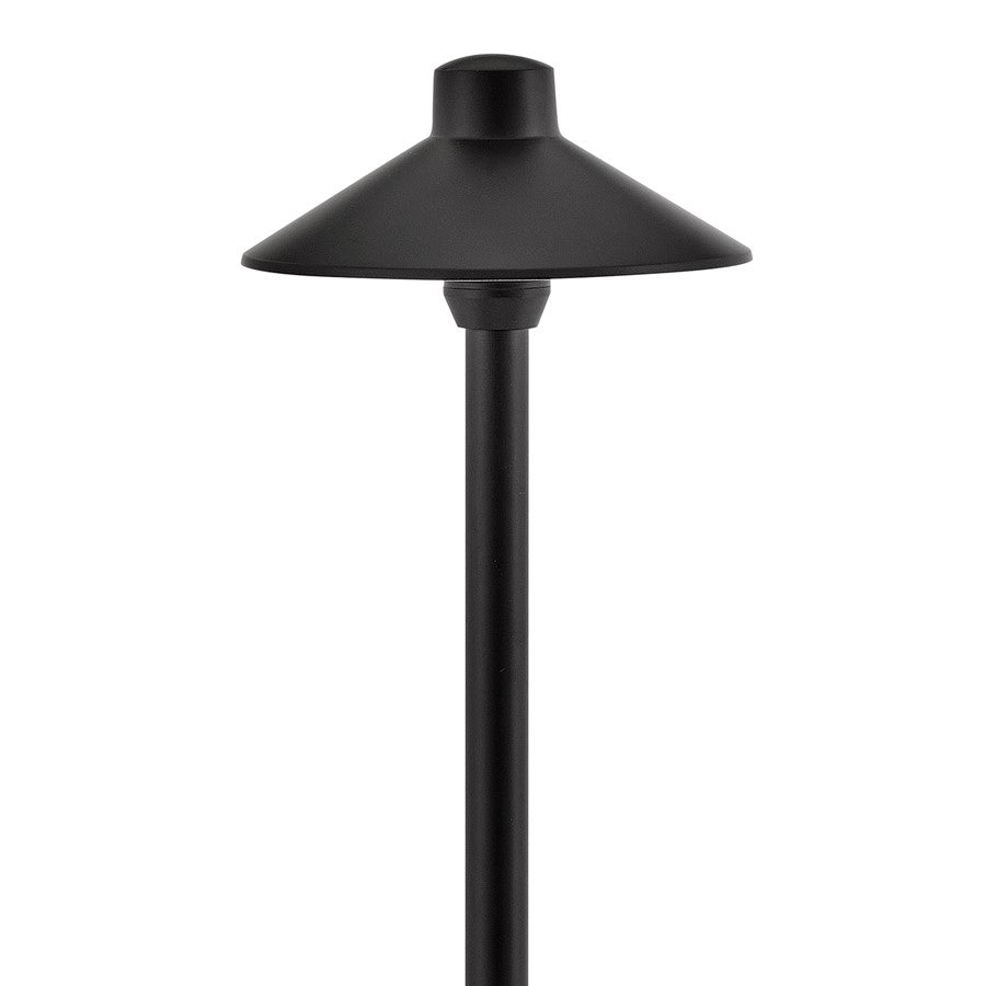 Hinkley Hardy Island 1Lt 17" LED Path Light, Brs Blk/Frost Acrylic - 16055BSK-LL