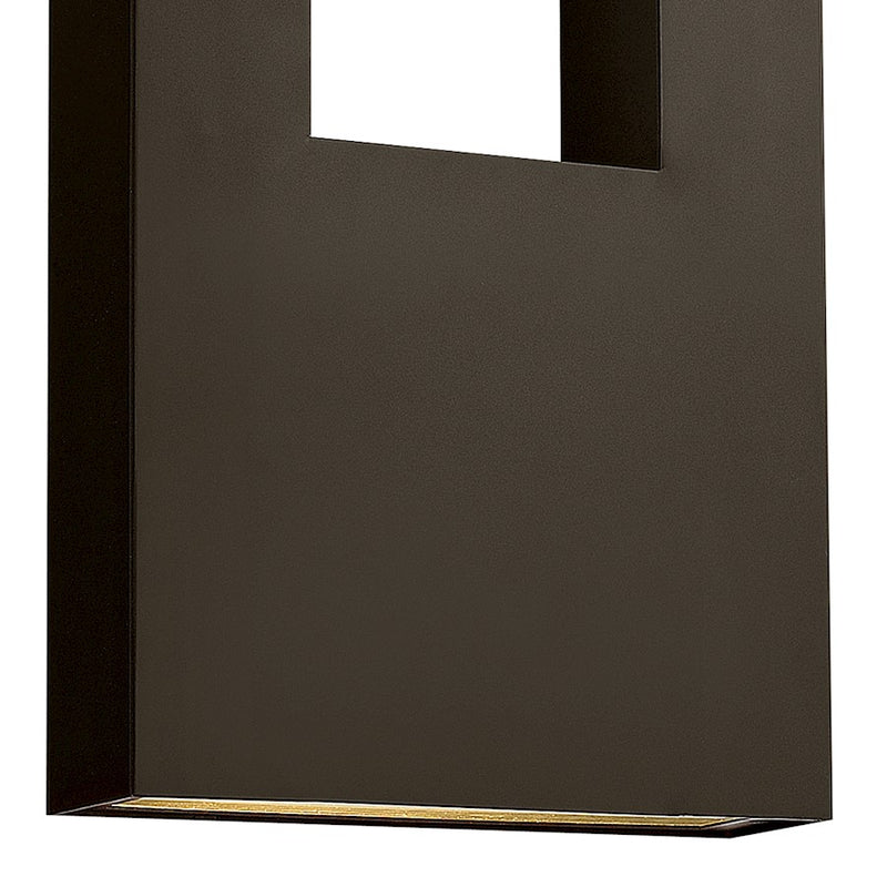 Hinkley Atlantis 36in 3-Light Outdoor Wall Sconce | Modern Bronze Aluminum and Etched Lens | Covered Patio & Entryway | 4 x 12 x 36 in | Model 1639BZ-LL