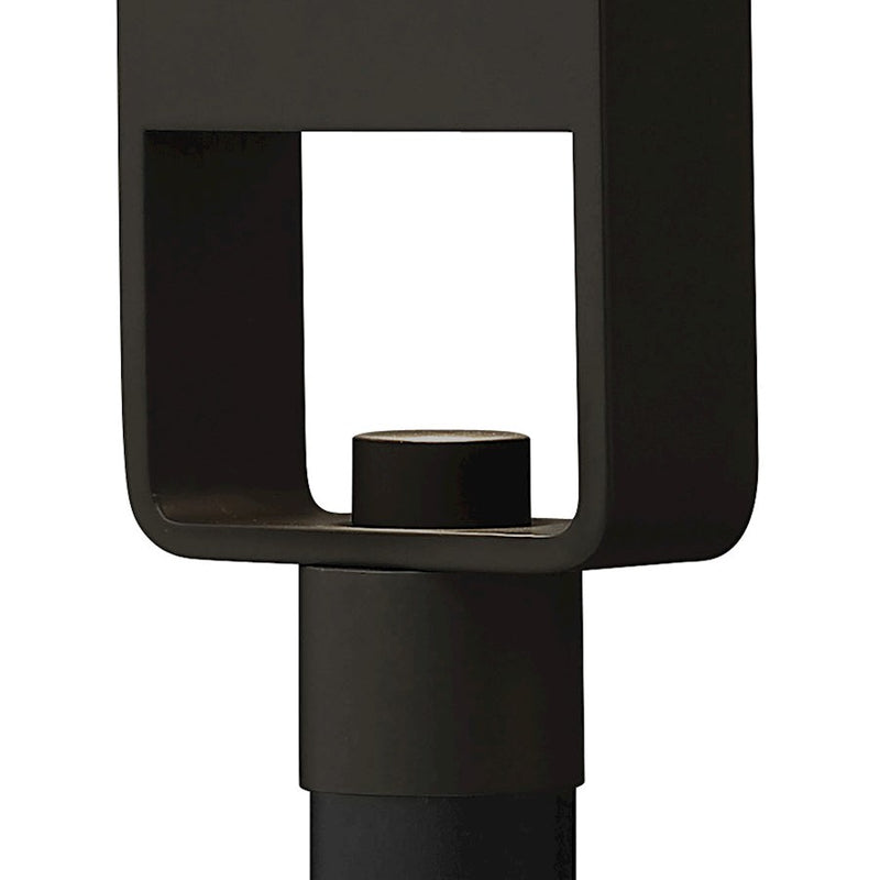 Hinkley Atlantis 24in 2-Light Outdoor Pier Mount | Modern Titanium Extruded Aluminum and Etched Lens | Covered Patio & Entryway | 3 x 7 | Model 1641TT-LL