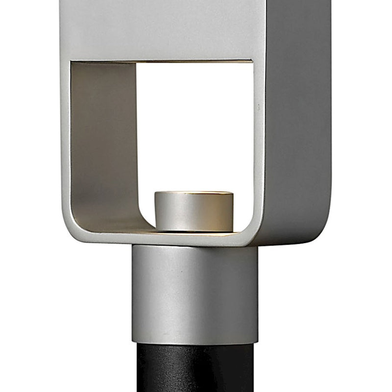 Hinkley Atlantis 24in 2-Light Outdoor Pier Mount | Modern Titanium Extruded Aluminum and Etched Lens | Covered Patio & Entryway | 3 x 7 | Model 1641TT-LL