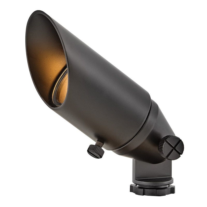 Hinkley Hardy Island 2in 1-Light Spot Light | Traditional Brass Satin Black Brass and Clear Lens | Landscape Accent & Pathway | 1.75 x | Model 16501BSK