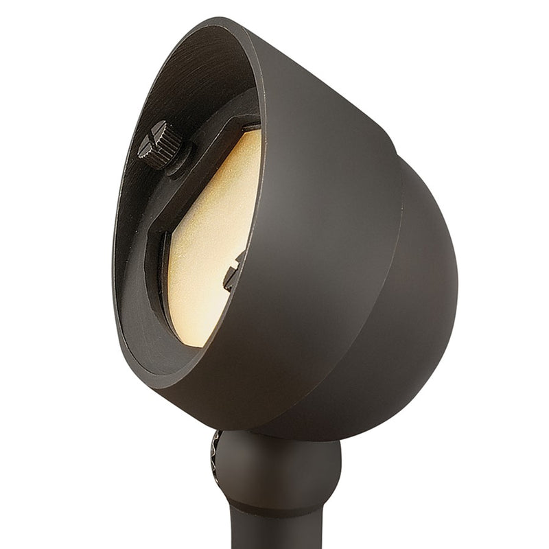 Hinkley Hardy Island 4in 1-Light Landscape Wall Wash | Traditional Cast Brass Satin Black and Frosted Lens | Outdoor Accent & Pathway | Model 16571BSK-LL