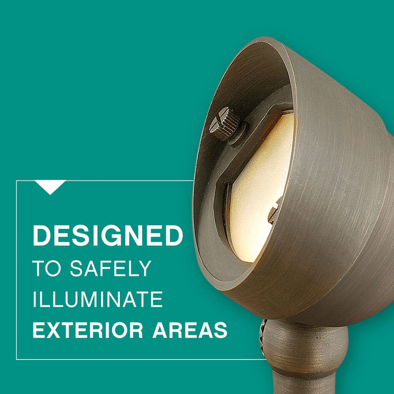 Hinkley Hardy Island 4in 1-Light Landscape Spot Light | Industrial Matte Bronze Cast Brass | Outdoor Accent & Pathway | 4 x 3 x 5 in | Model 16571MZ-LL