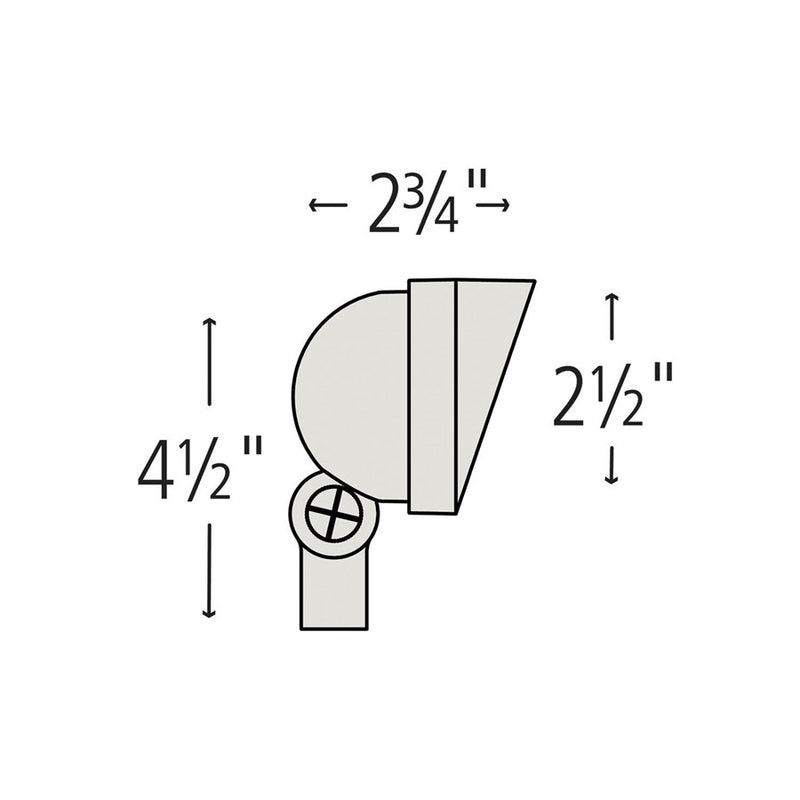 Hinkley Hardy Island 4in 1-Light Landscape Spot Light | Industrial Matte Bronze Cast Brass | Outdoor Accent & Pathway | 4 x 3 x 5 in | Model 16571MZ-LL