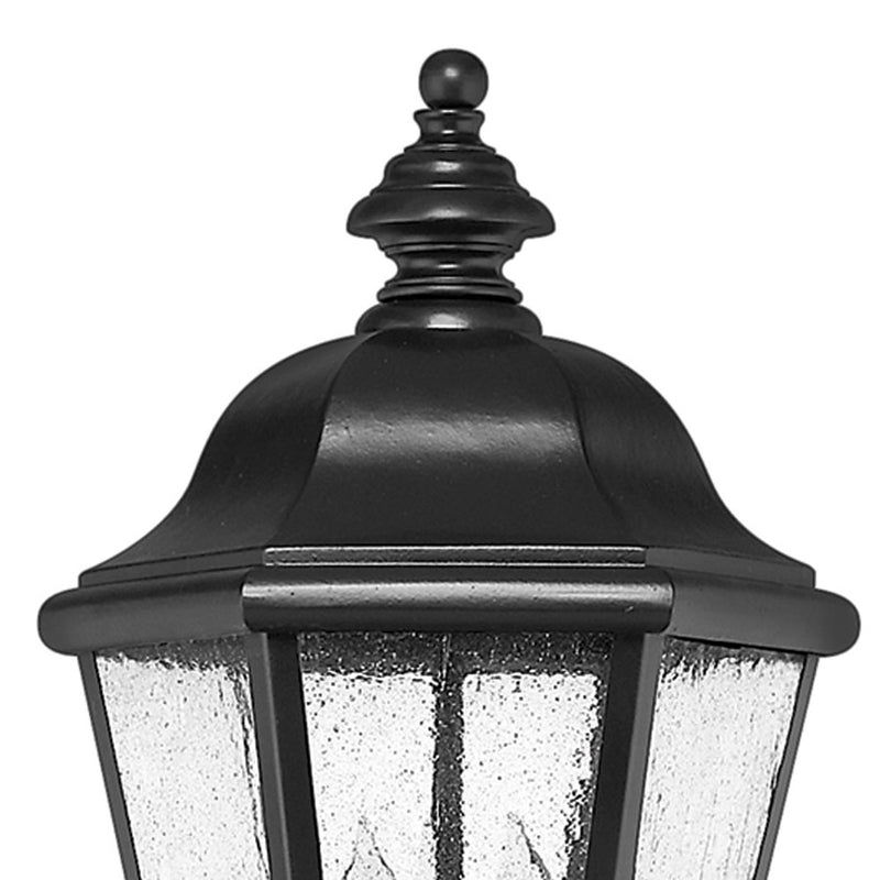 Hinkley Edgewater 15in 4-Light Outdoor Post Light | Traditional Black Cast Aluminum and Clear Seedy Glass | Covered Patio & Garden Path | Model 1677BK-LV