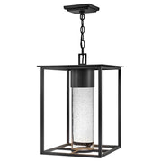 Hinkley Lighting Coen 1 Light Outdoor Hanging, Black/Clear Seedy - 17022BK-LL
