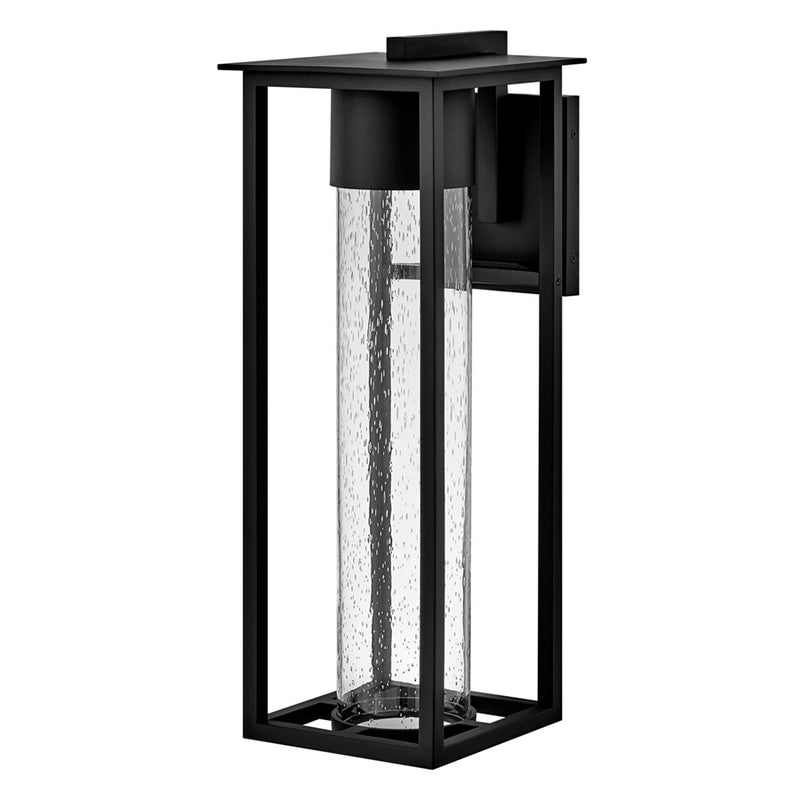 Hinkley Lighting Coen 1Lt Outdoor 22" Wall Mount, Black/Clear Seedy