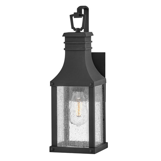 Hinkley Lighting Beacon Hill Outdoor Small Wall Mount, Black/Seed