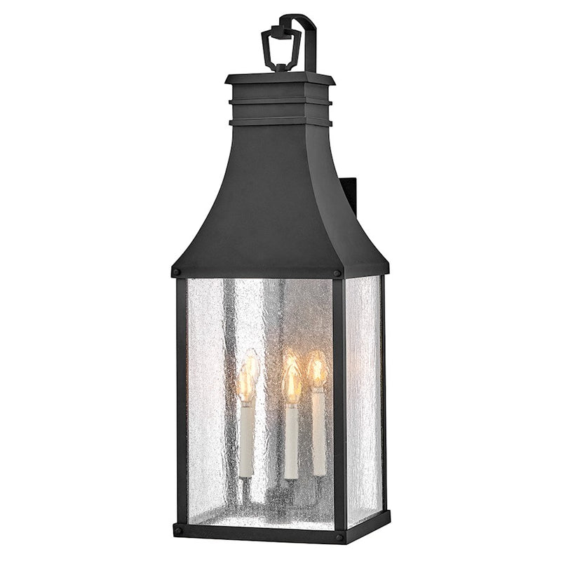 Hinkley Lighting Beacon Hill 5Lt XL Outdoor Wall Mount Lantern, Black
