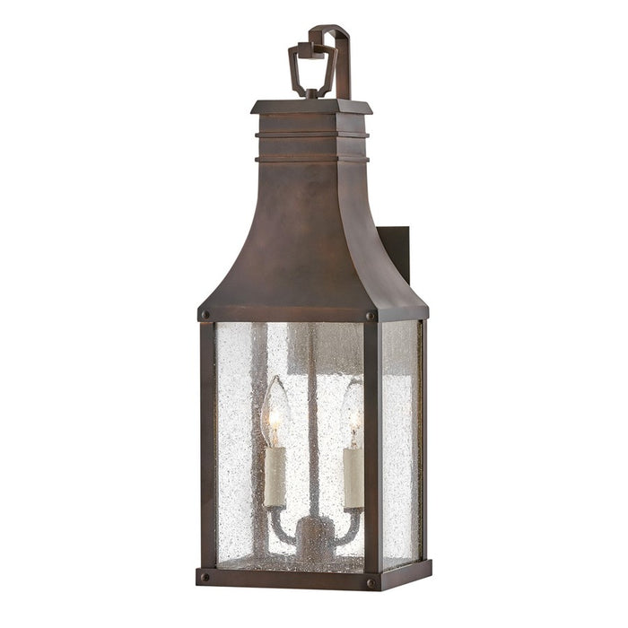 Hinkley Lighting Beacon Hill Outdoor 2 Light Wall, Copper/Clear