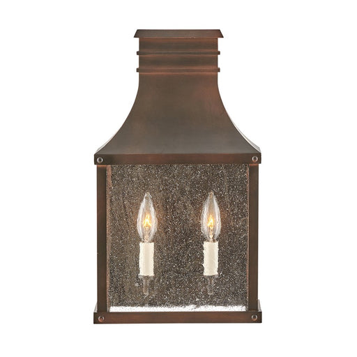 Hinkley Lighting Beacon Hill Outdoor 2 Light Wall, Copper/Clear