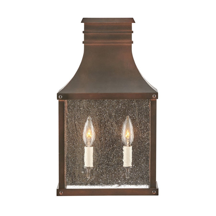 Hinkley Lighting Beacon Hill Outdoor 2 Light Wall, Copper/Clear