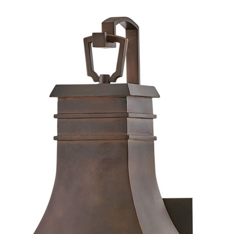Hinkley Lighting Beacon Hill Outdoor 2 Light Wall, Copper/Clear