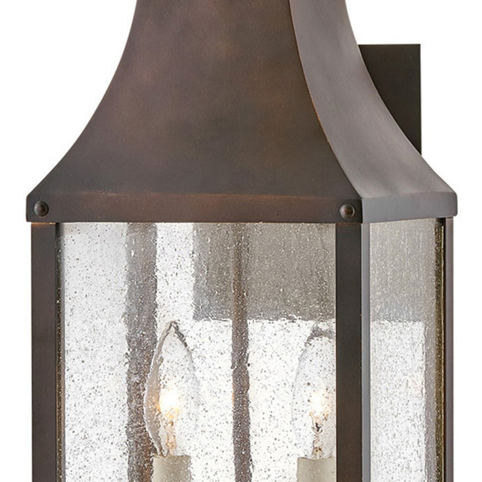 Hinkley Lighting Beacon Hill Outdoor 2 Light Wall, Copper/Clear