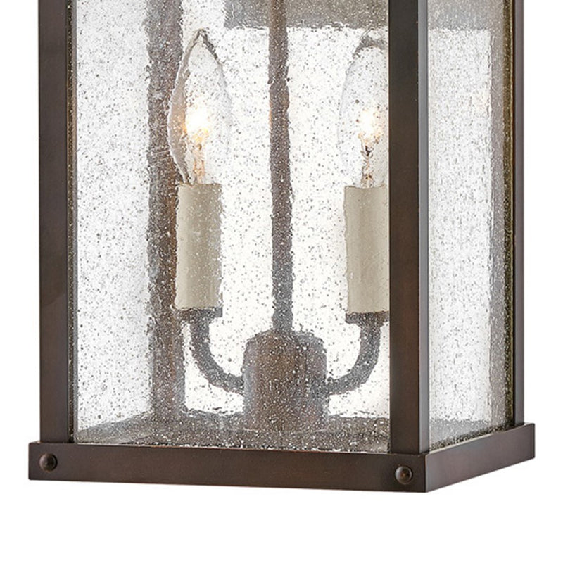 Hinkley Lighting Beacon Hill Outdoor 2 Light Wall, Copper/Clear