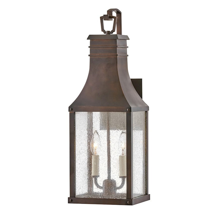 Hinkley Lighting Beacon Hill Outdoor 2 Light Wall, Copper/Clear