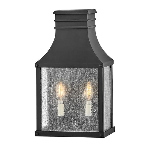 Hinkley Lighting Beacon Hill Outdoor Small Wall Mount, Black/Seed