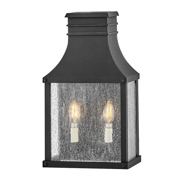 Hinkley Lighting Beacon Hill Outdoor Small Wall Mount, Black/Seed