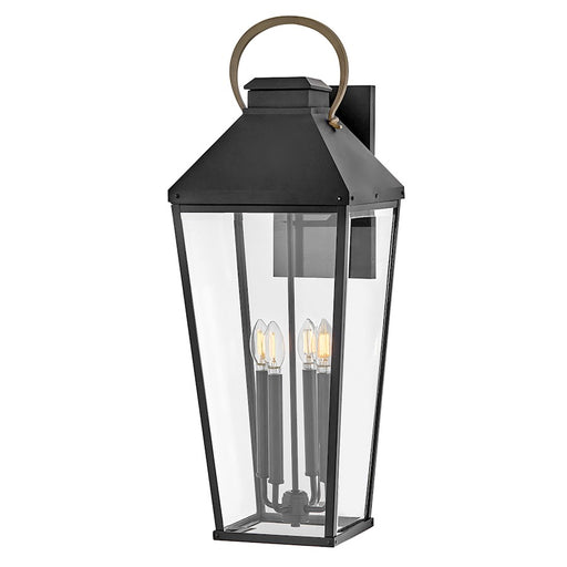 Hinkley Lighting Dawson 4 Light 13" Outdoor Wall Mount Lantern, Black - 17509BK
