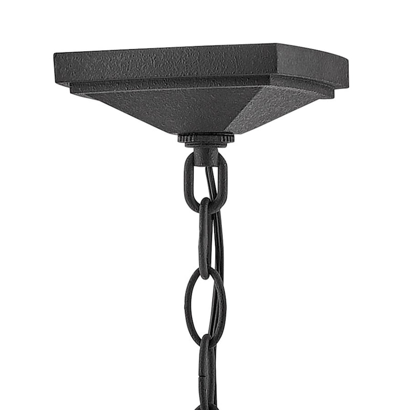 Hinkley Amina 6in 1-Light Outdoor Hanging Lantern | Traditional Distressed Zinc Aluminum and Clear Seedy Glass | Covered Patios & | Model 18082DSZ