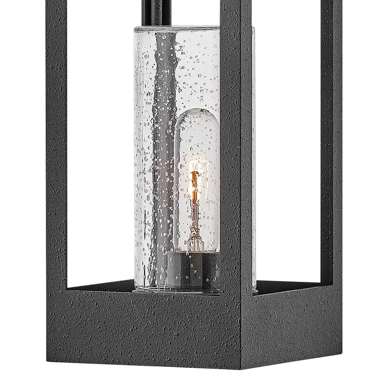 Hinkley Amina 8in 1-Light Outdoor Wall Sconce | Traditional Distressed Zinc and Clear Seedy Glass | Covered Patios & Entryways | 8 x 6 x | Model 18084DSZ