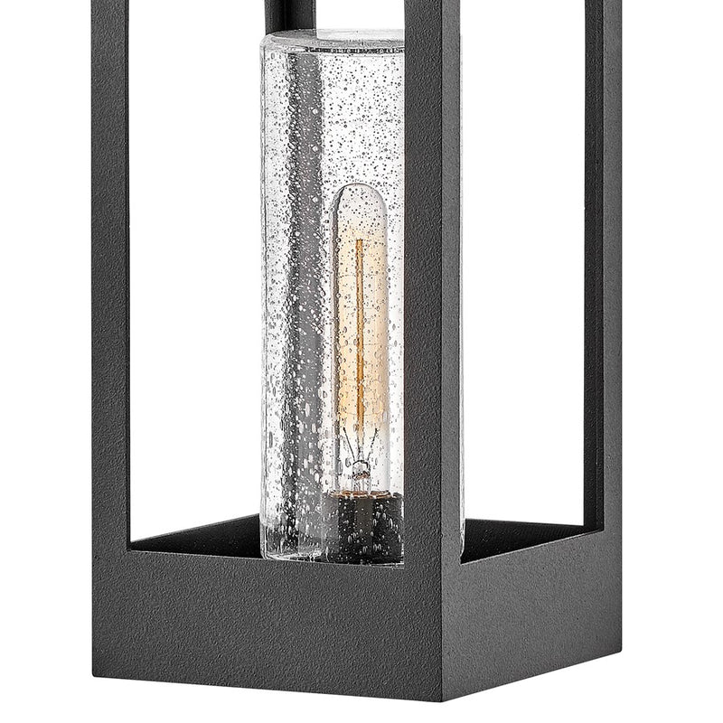 Hinkley Amina 8in 1-Light Outdoor Wall Sconce | Traditional Distressed Zinc and Clear Seedy Glass | Covered Patios & Entryways | 8 x 6 x | Model 18084DSZ
