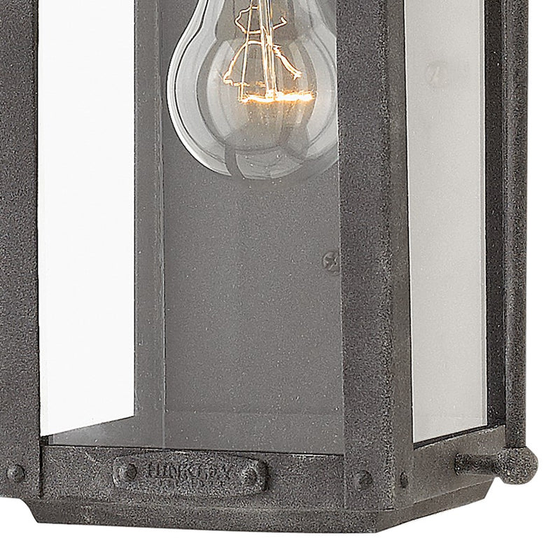 Hinkley Anchorage 13in 1-Light Outdoor Wall Sconce | Traditional Light Oiled Bronze Aluminum and Clear Glass | Covered Patio & Entryway | Model 1850LZ-LL