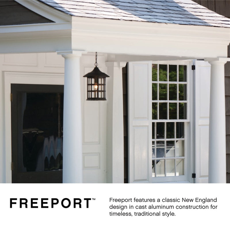 Hinkley Freeport 1-Light Outdoor Wall Sconce | Traditional Coastal Cast Aluminum and Clear Seedy Glass | Covered Patio & Entryway | 11 x 10 | Model 1865OZ