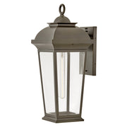 Hinkley Hawthorne 45in 1-Light Outdoor Wall Mount | Traditional Blackened Brass Aluminum and Clear Beveled Glass | Entryway & Covered | Model 19694BLB