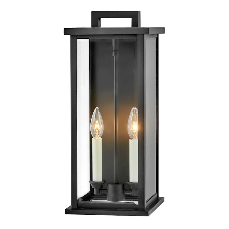 Hinkley Lighting Weymouth 2 Light Outdoor Wall Mount, Black