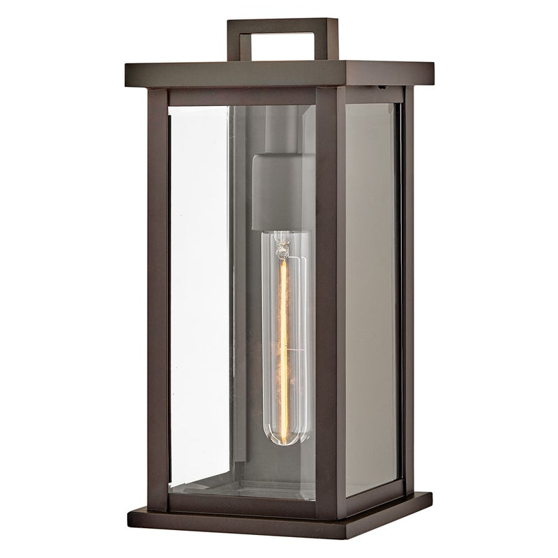 Hinkley Weymouth 1-Light Outdoor Wall Sconce | Traditional Oil Rubbed Bronze Aluminum and Clear Beveled Glass | Covered Patio & Entryway | Model 20016OZ