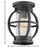Hinkley Lighting Chatham 1 Light Outdoor Ceiling, Museum Black