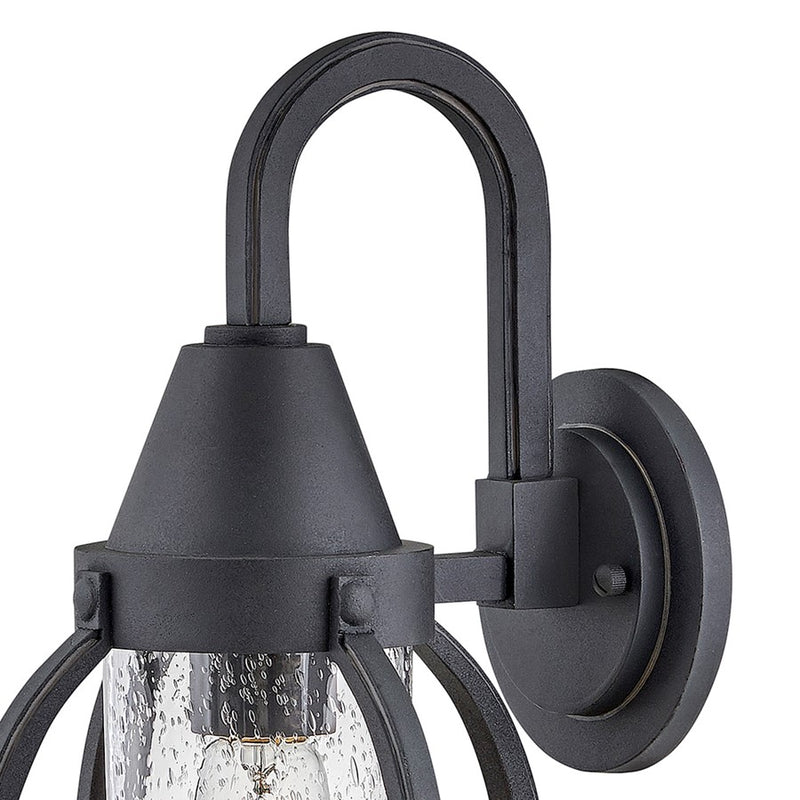 Hinkley Lighting Chatham 1 Light Outdoor Wall Mount, Museum Black