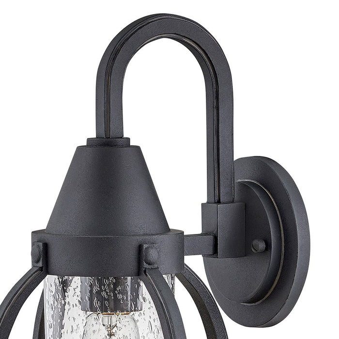 Hinkley Lighting Chatham 1 Light Outdoor Wall Mount, Museum Black