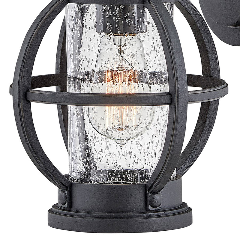 Hinkley Lighting Chatham 1 Light Outdoor Wall Mount, Museum Black