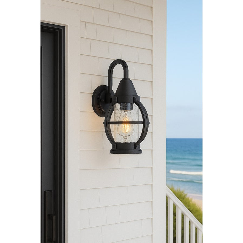 Hinkley Lighting Chatham 1 Light Outdoor Wall Mount, Museum Black